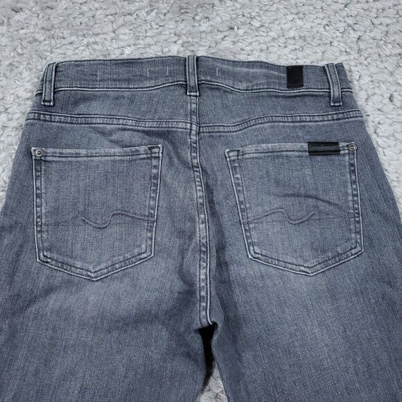 7 For All Mankind Jeans Gray Italian Fabric Stretch Bootcut Women's Size 28 - Picture 3 of 8